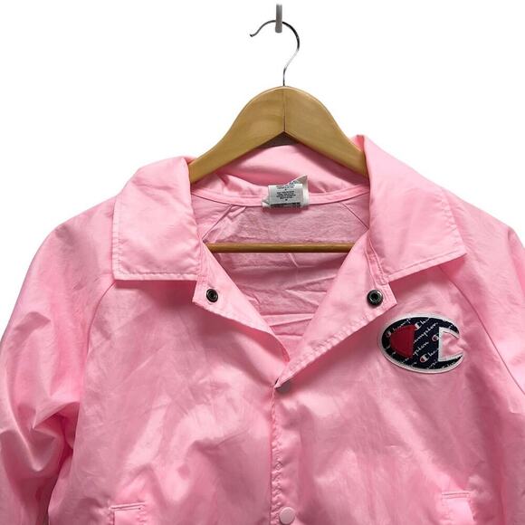 Champion Pink Cropped Windbreaker Jacket Size XS - Picture 3 of 8